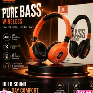 JBL Tune 760NC Wireless Headphone - Orange/Black