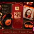 JBL Tune 760NC Wireless Headphone - Orange/Black - 2