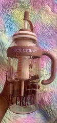 Ice Cream Water Bottle with Filter & Straw - 3