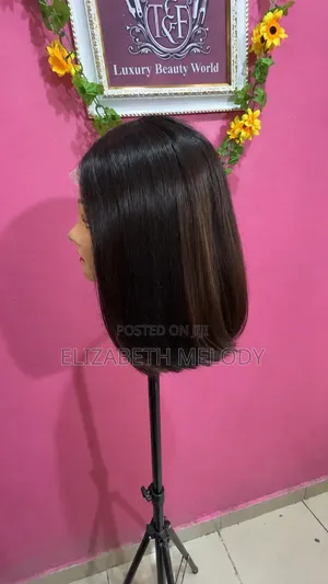 Bob Wigs Human Hair Blend