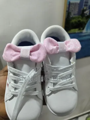 K.Swiss Laced Pink & White Canvas Baby Shoes
