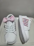 K.Swiss Laced Pink & White Canvas Baby Shoes - 2