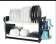 2-Tier Multifunction Countertop Dish Drying Rack Kitchen Organizer - 2