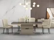 Sabon Cream da Brown 6-Seater Dining Set - 2