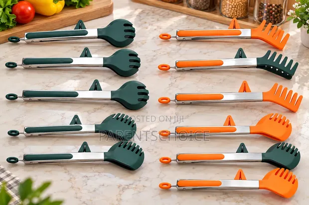 Kitchen Tongs with Silicone Tips - Brand New - 1
