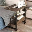80cm Multifunctional Laptop Table da Storage - Brown/White - 1