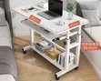 80cm Multifunctional Laptop Table da Storage - Brown/White - 2