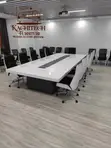 High Gloss Conference Table - White - 1