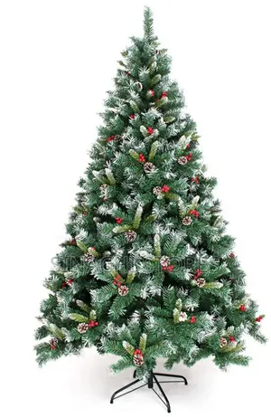 Bishiyar Kirsimeti ta Snowy Pinecone (6ft-10ft) da Haske