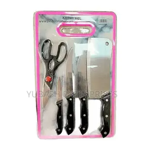 Knife Set with Chopping Board - Brand New