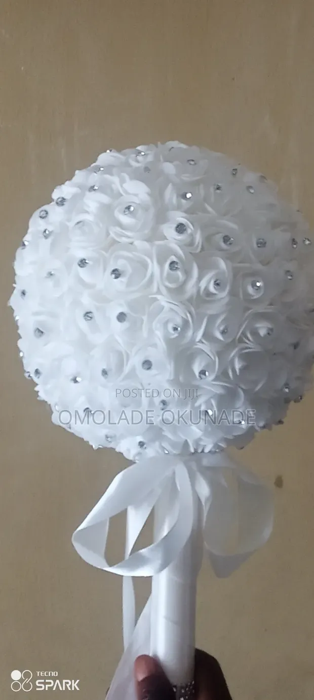 Artificial Bridal Bouquet - White - 1