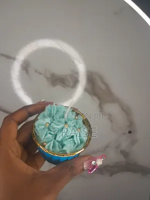 Cupcake Scented Candle - Light Blue