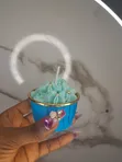 Cupcake Scented Candle - Light Blue - 3