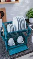 Multi-Functional Kitchen Dish Drying Rack with Utensil Holder - 1