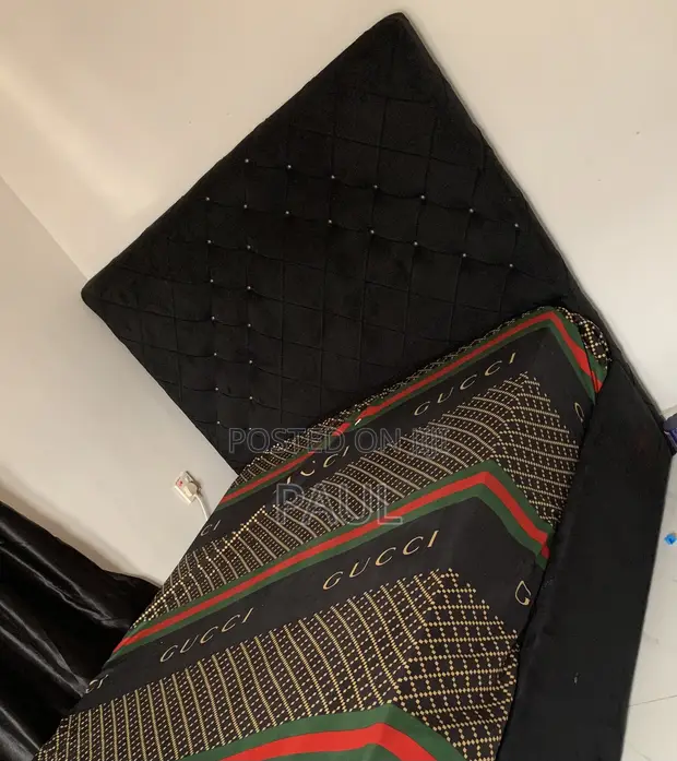 Black Bed Frame - 75x54 Inches - 1