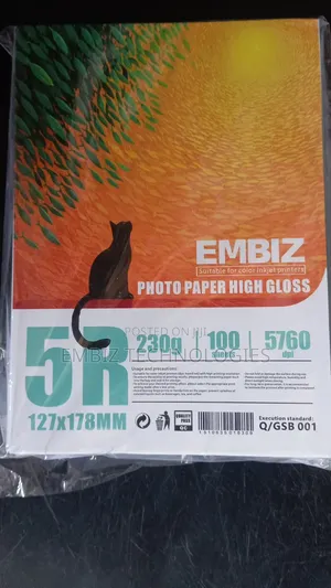 5R Photo Paper (5x7 Inches), 100 Sheets