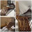 Premium Dark Brown Solid Wooden Hangers (Pack of 10) - 1