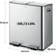 Tower 40L Recycling Pedal Bin - 4