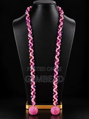 Handcrafted Beaded Tie Necklace