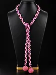 Handcrafted Beaded Tie Necklace - 2