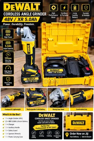 DeWALT 48V Cordless Angle Grinder - Cikakken Kit