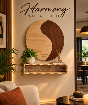 Majorkay Harmony Wall Art tare da Floating Shelf
