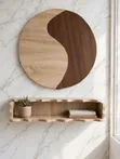 Majorkay Harmony Wall Art tare da Floating Shelf - 2