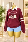 Thrift Sweatshirt - Wine XL - 2
