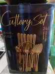 King 24-Piece Gold Cutlery Set - 2