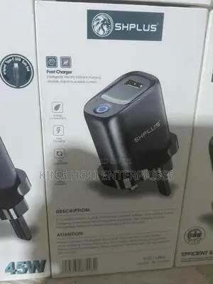 SHPLUS Mai Sauri Charger tare da goyon bayan USB-C Cable