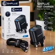 SHPLUS Mai Sauri Charger tare da goyon bayan USB-C Cable - 2