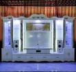 Premium Wine Display TV Unit tare da Bluetooth Speaker & LED Light - 1