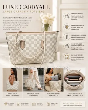 Luxe Carryall Babban Jaka Mai Iya Ɗaukar Kayayyaki Sosai