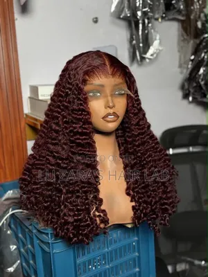 Burgundy Pixie Curl Wig with 5x5 Closure