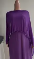Purple Beaded Lycra & Mesh Gown - Sabon Kayayyaki - 2