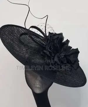 Statement Fascinator - Black Feather Headpiece