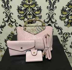 Luxury 3-in-1 Pink Handbag Set
