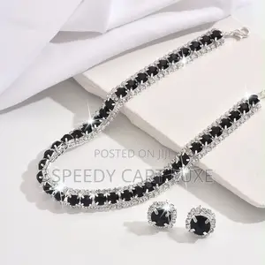 Black Alloy Jewelry Set - Brand New