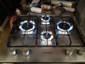 Gas Cooker Mai Kuka 4 - Baki Stainless Steel (Wanda Aka Shigo Da Shi)