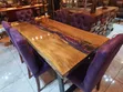 6-Seater Epoxy Coated Dining Table Set - 1