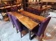 6-Seater Epoxy Coated Dining Table Set - 2