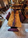 6-Seater Epoxy Coated Dining Table Set - 3