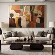 Abstract Face Off Wall Canvas Art - 2