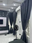 3D Plain Curtain - Gray - 2