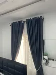 3D Plain Curtain - Gray - 4