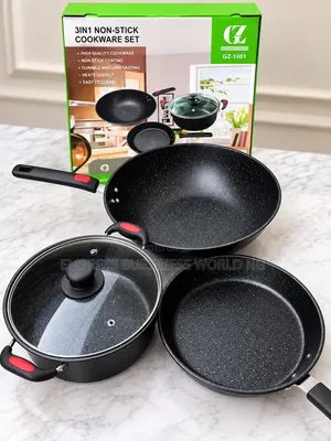 3-Piece Non-Stick Pots and Pans Set