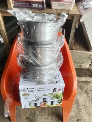 Hoffner Pot Set Na Bakin Karfe (3 Kayan)