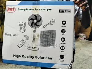 16" Rechargeable Solar Fan da Remote