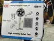 16" Rechargeable Solar Fan with Remote - 1