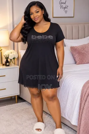 Women's Black Bebe Nightgown Size 2X